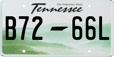 TN license plate B7266L