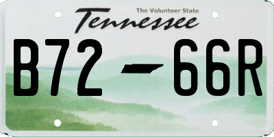 TN license plate B7266R