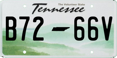 TN license plate B7266V