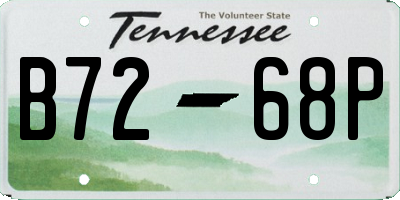 TN license plate B7268P