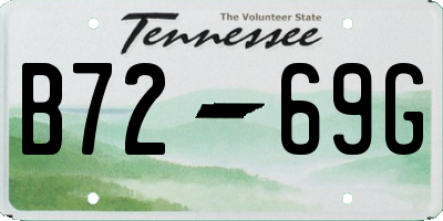 TN license plate B7269G