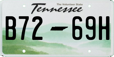 TN license plate B7269H