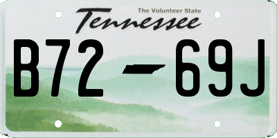 TN license plate B7269J