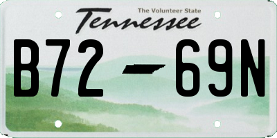 TN license plate B7269N