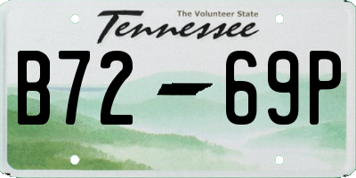 TN license plate B7269P
