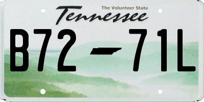 TN license plate B7271L