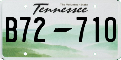 TN license plate B7271O
