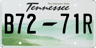 TN license plate B7271R