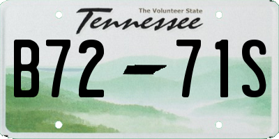 TN license plate B7271S