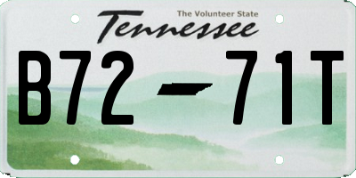 TN license plate B7271T