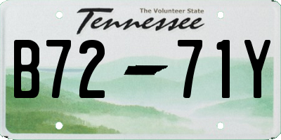 TN license plate B7271Y