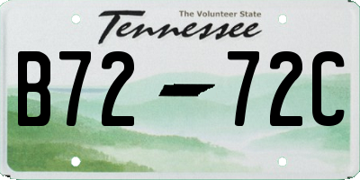 TN license plate B7272C