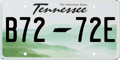 TN license plate B7272E