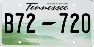 TN license plate B7272O