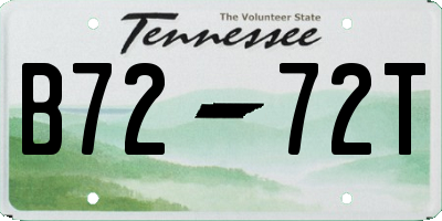 TN license plate B7272T