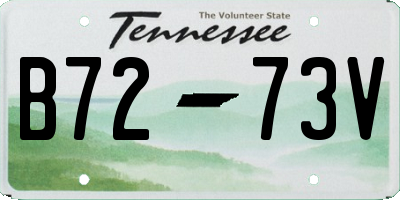 TN license plate B7273V