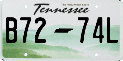 TN license plate B7274L