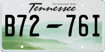 TN license plate B7276I