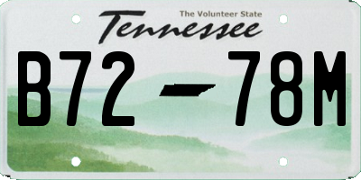 TN license plate B7278M