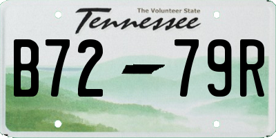 TN license plate B7279R