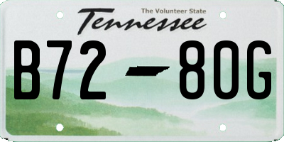 TN license plate B7280G