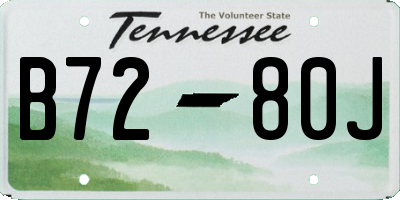 TN license plate B7280J