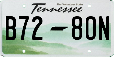 TN license plate B7280N
