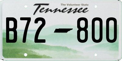 TN license plate B7280O