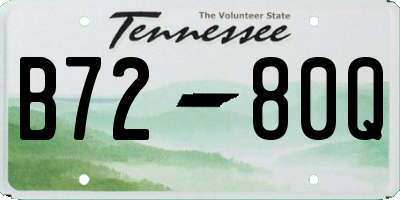 TN license plate B7280Q