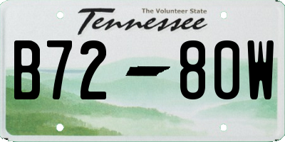 TN license plate B7280W