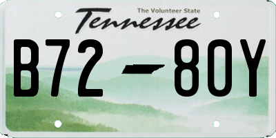TN license plate B7280Y