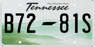 TN license plate B7281S