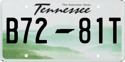 TN license plate B7281T