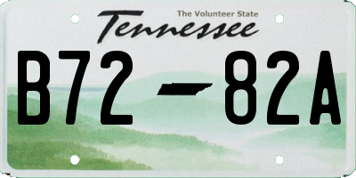 TN license plate B7282A