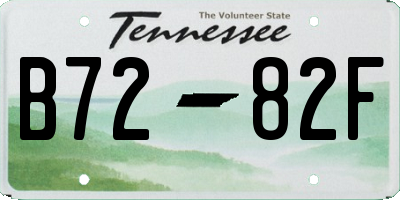 TN license plate B7282F