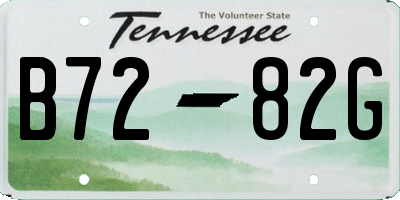 TN license plate B7282G