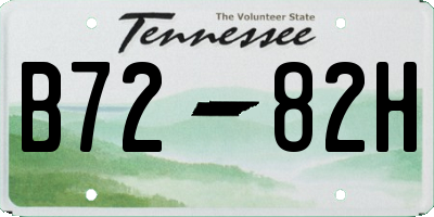 TN license plate B7282H