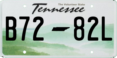 TN license plate B7282L