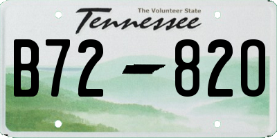 TN license plate B7282O