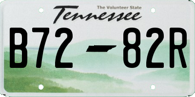TN license plate B7282R