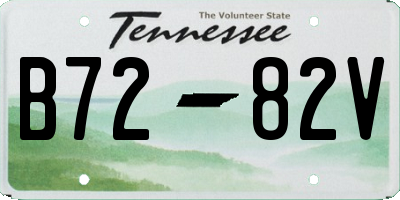 TN license plate B7282V