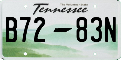 TN license plate B7283N