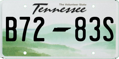 TN license plate B7283S