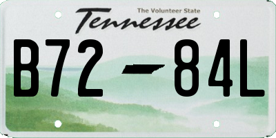 TN license plate B7284L
