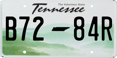 TN license plate B7284R