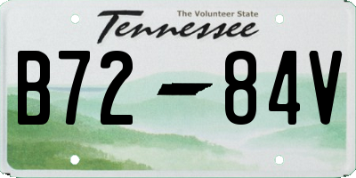 TN license plate B7284V