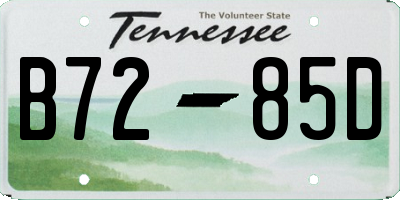 TN license plate B7285D