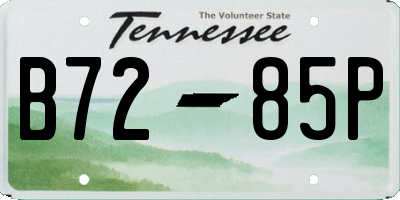 TN license plate B7285P