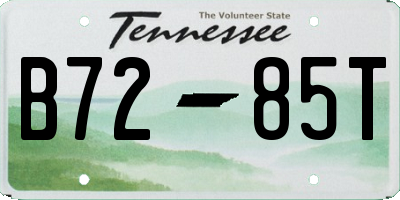 TN license plate B7285T