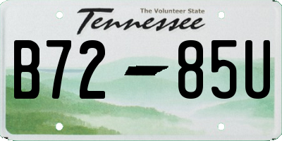 TN license plate B7285U